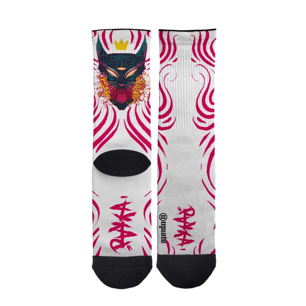 Rakka – socks – Mystic cat red