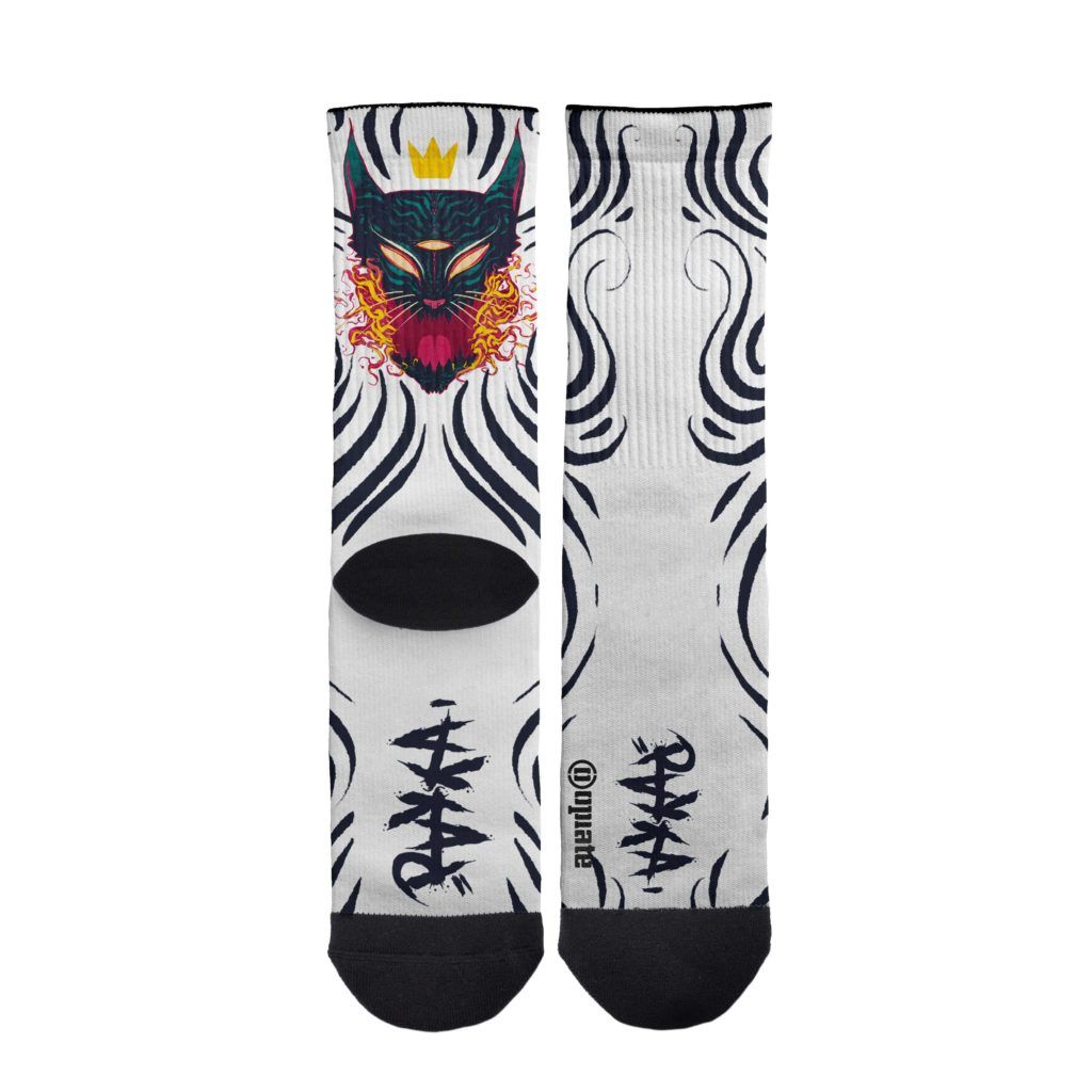 Rakka – socks – Mystic cat blue