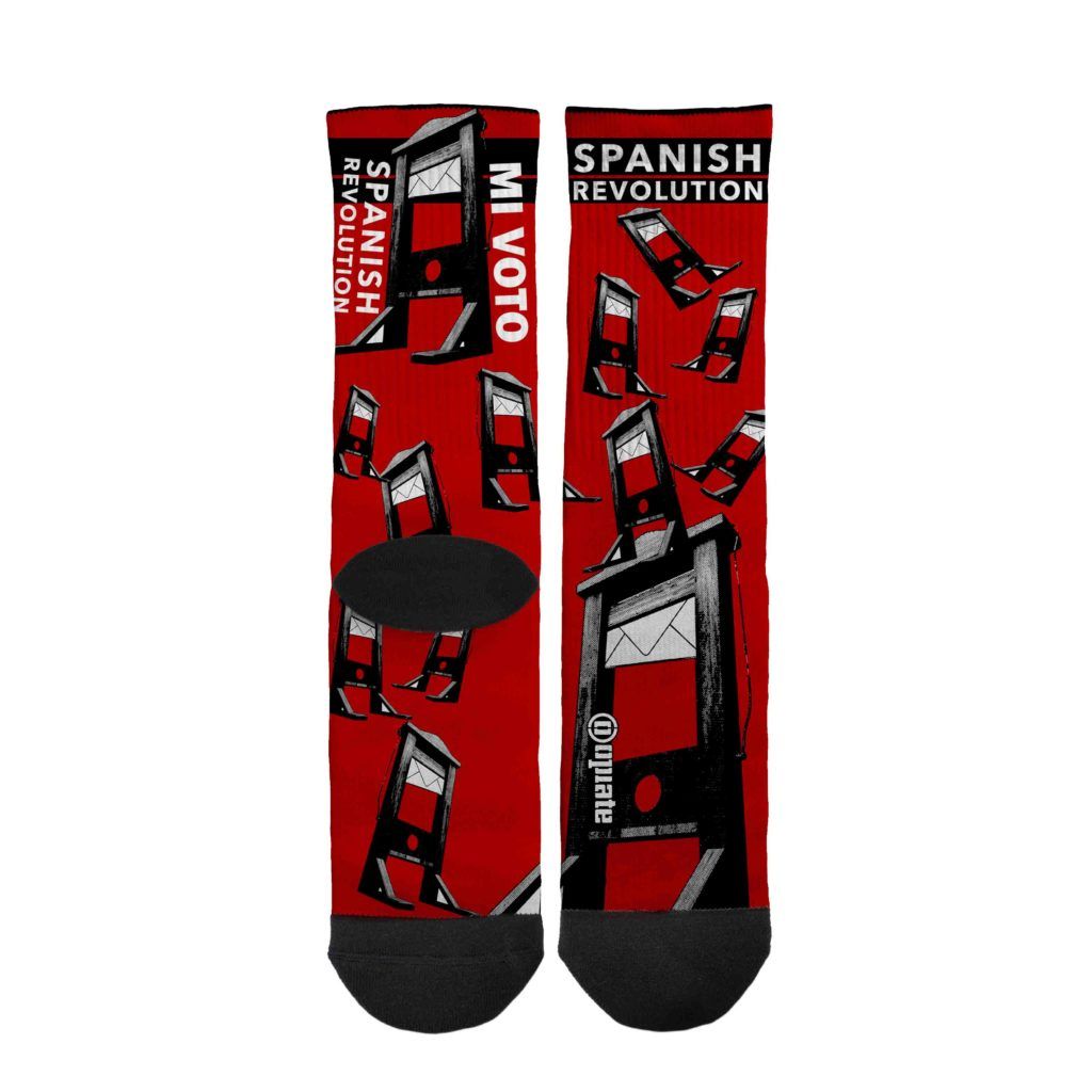 Spanish Revolution – socks – Mi voto rojo