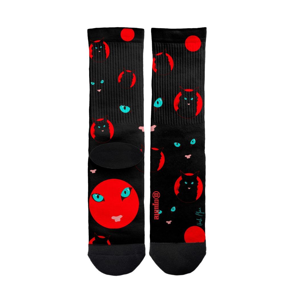 Ikah Moon – socks – Gatito Negro