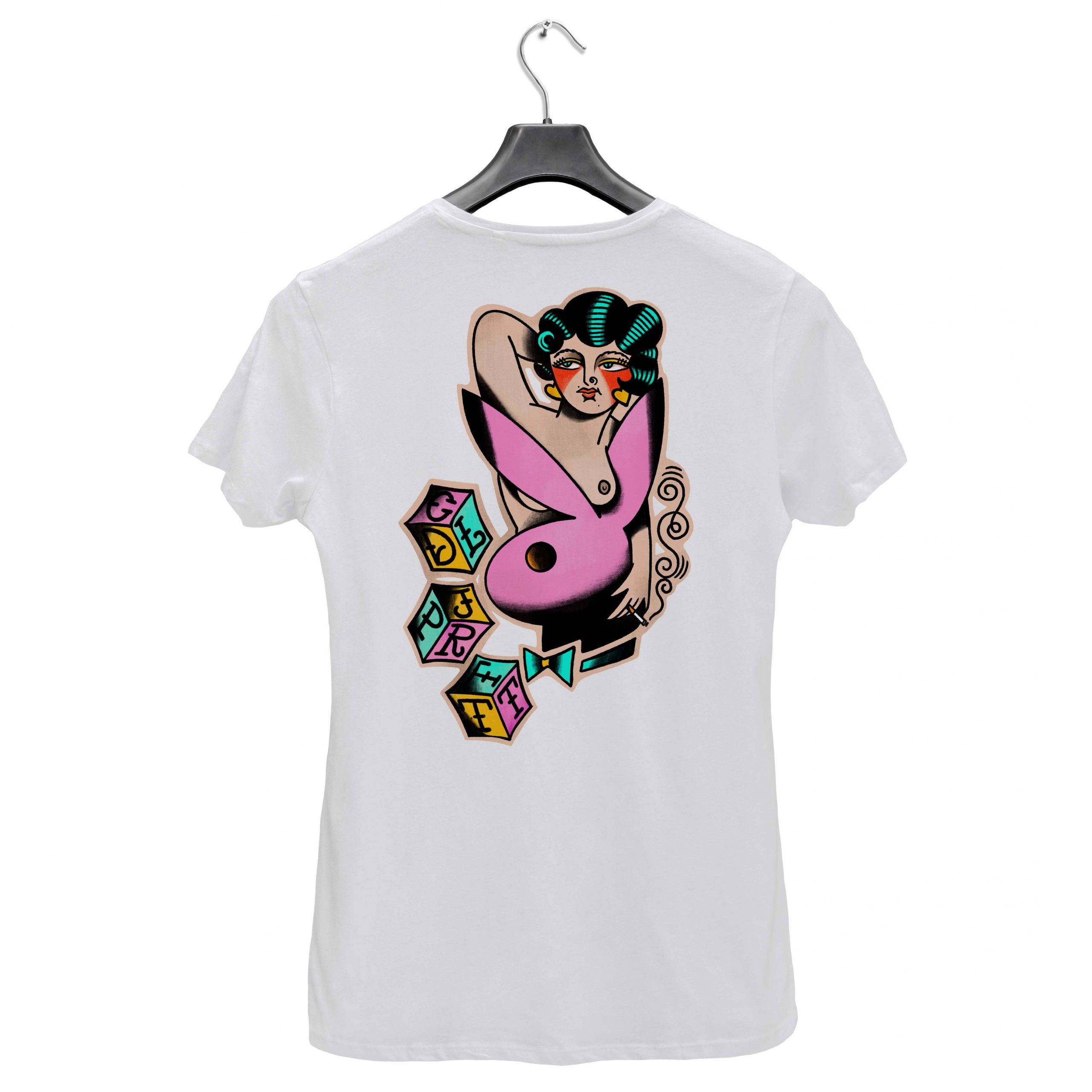 Candela Pájaro – white tshirt – Playboy