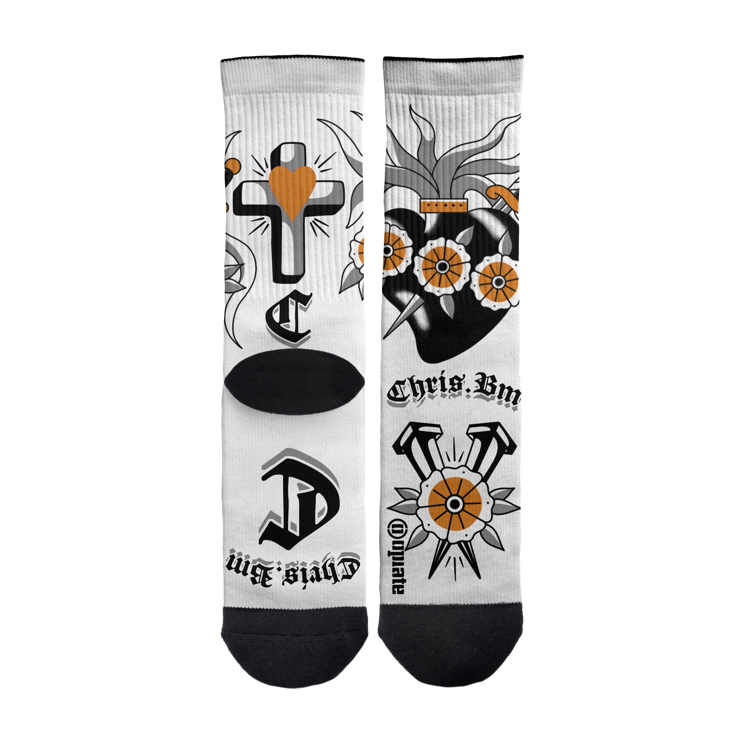 Chris B – socks – White